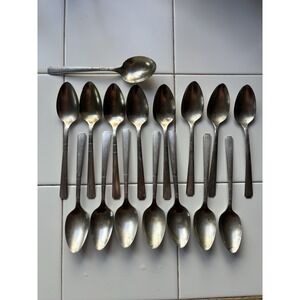 VTG 1881 Rogers Silver Triple Plate Oneida Capri ‎ Spoon 6" Flatware 16 Spoons